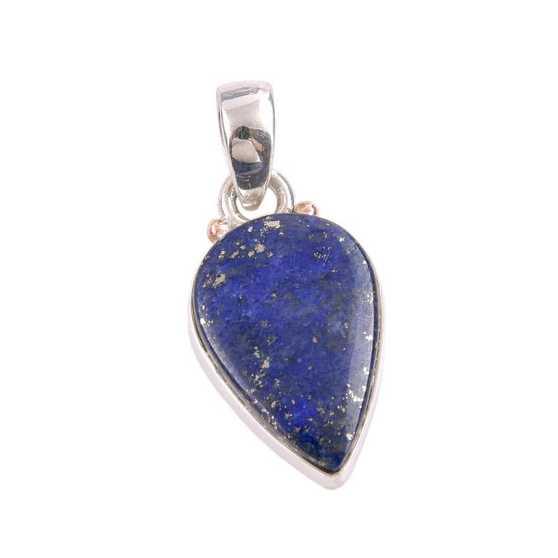 Naturlig Lapis Lazuli Gemstone 925 Solid Sterling Sølv Gaveanheng 1,25" d3S14