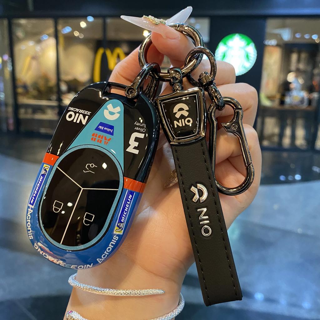 Car Remote Key Case Cover for Nio ET7 ET5 2022 2023 2024 for Weilai NIO ES6 ES8 EC6 ET7 Auto Key Fob Shell Keychain