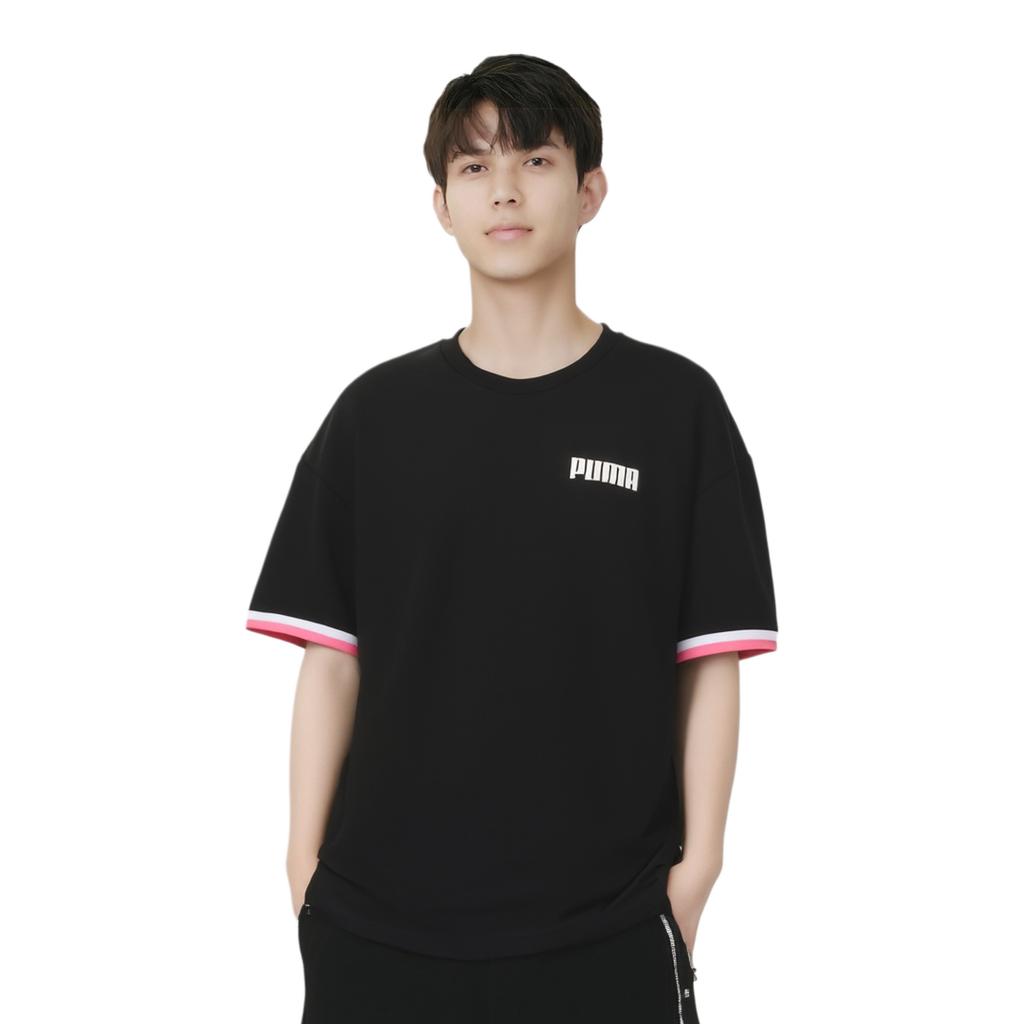 Puma T Shirts Men's Black Crew Neck Moderate Straight Fit 585065-01