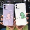 Cute Dinosaur Couple Phone Case For Samsung Galaxy S22 S26 S23 S24 S25 Ultra Plus Cartoon Cover For Galaxy S24+ S23+ S22+ Fundas
