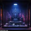 3d Printed Gothic Style Throne Exquisite Patterns Cool Look for 1/12 1/14 Doll Figure Home Decor Desk Decoration