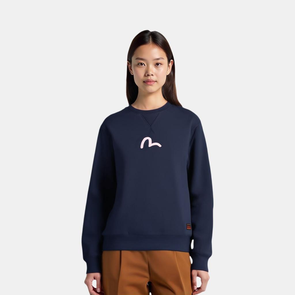 EVISU Seagull-print Crew-neck Sweatshirt 2EABSM1SW321XXCT