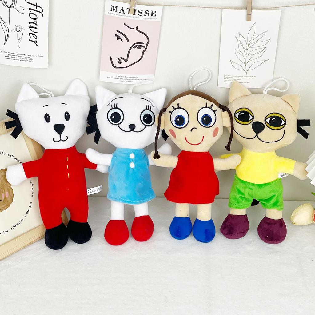 Non-Toxic Four Styles Cat Doll Plush Toy Little Children'S Soft Hot Game Cartoon Stuffed Animal Dolls Kids Birthday Christmas Gift