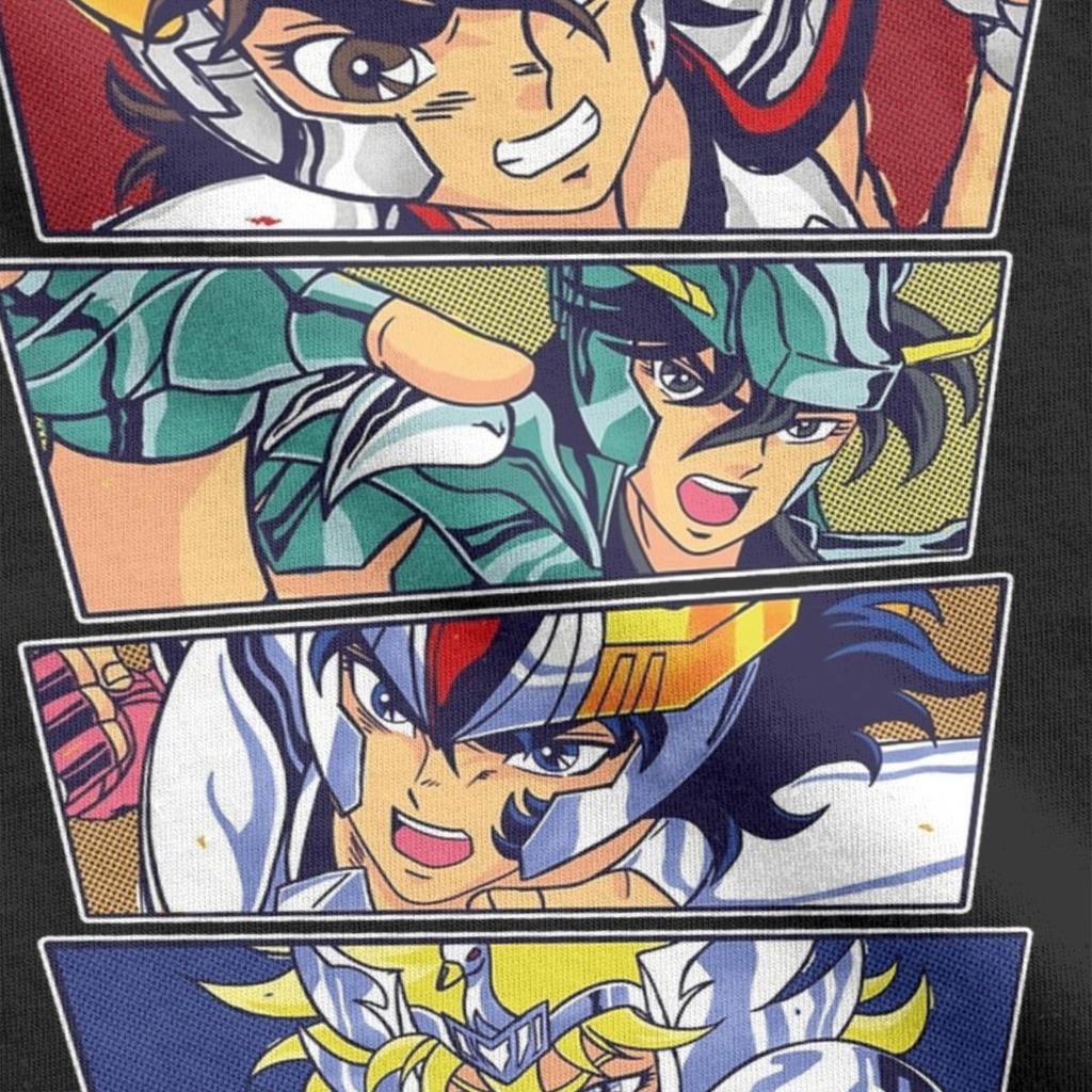 Men Women T-Shirts Knights Of The Zodiac Japanese Anime Leisure Cotton Tees Short Sleeve Saint Seiya T Shirt Tops Graphic