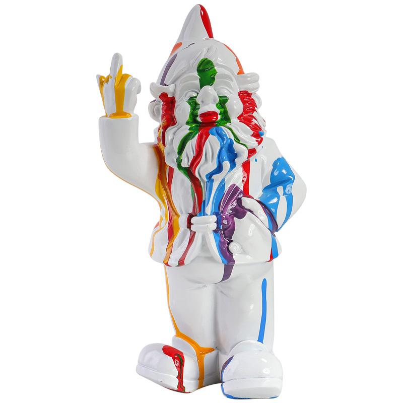 Скульптура гнома со средним пальцем, Креативная фигурка гнома из смолы, Украшение для дома