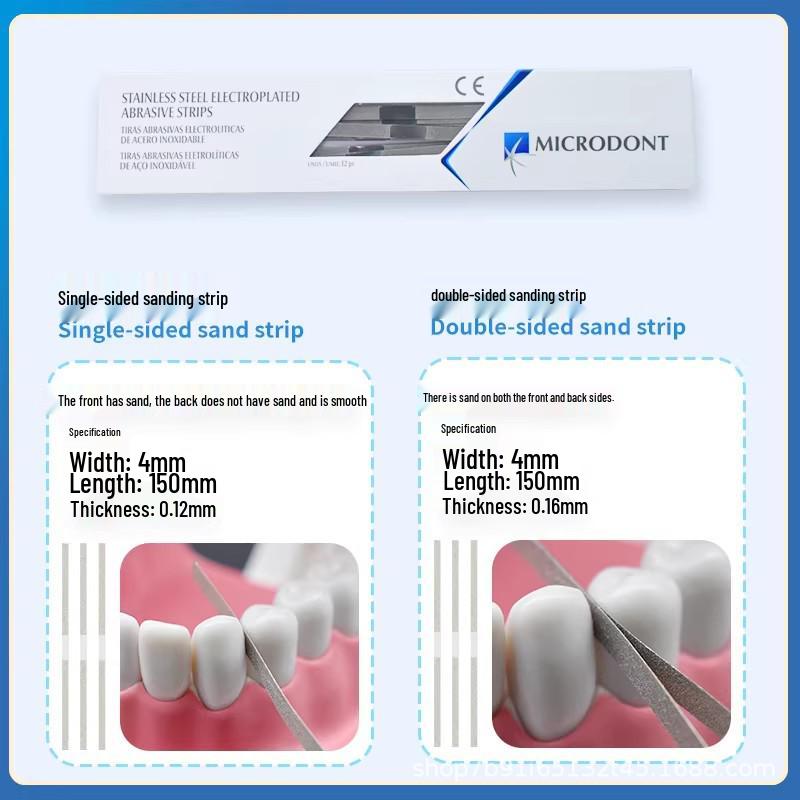 Bandelette de ponçage émail interproximal orthodontique dentaire micro-fine - Outil de meulage et de polissage.