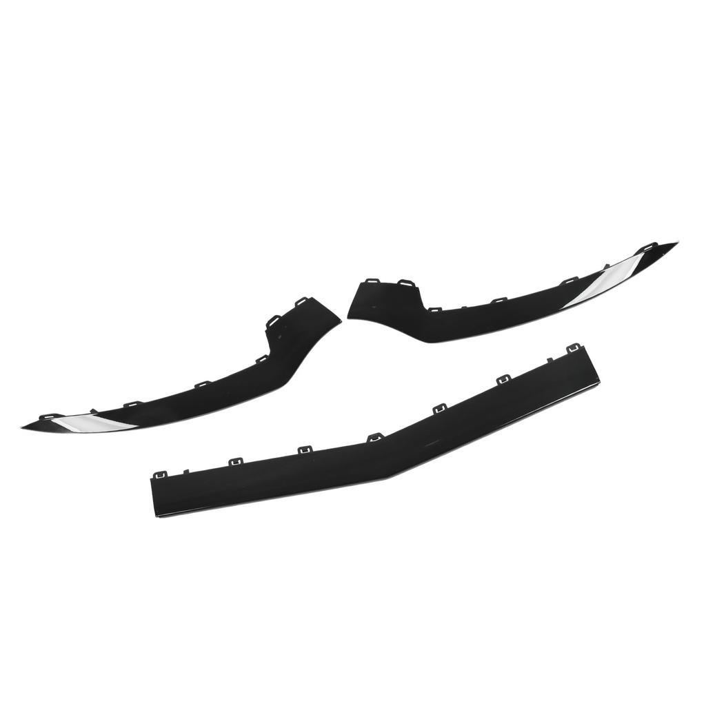 3pcs Gloss Black Front Bumper Lower Trim Replacement for Mercedes‑Benz E‑Class C207 Coupe AMG Line Facelift 2014‑2017