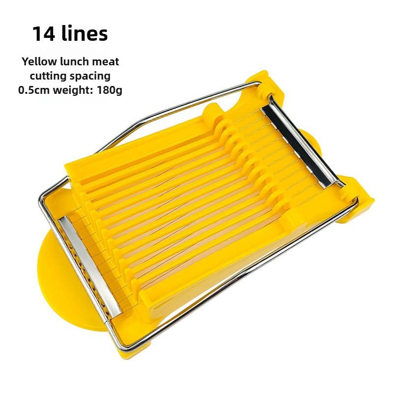 Kitchen Luncheon Meat Slicer, Egg Fruit Cheese Butter Banana Cutter Stainless Steel Cuts 10/12/14 Slices