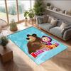 Masha and the Bear Crystal Velvet Rug, Soft Anti‑Slip Crystal Velvet Carpet for Living Room Bedroom Home Decor