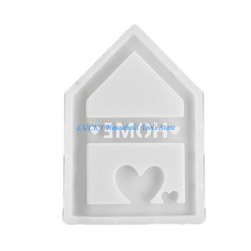 J0MC Love House Silicone Mould Pouring Molds Ornament Plasters Molds Craft Supplies