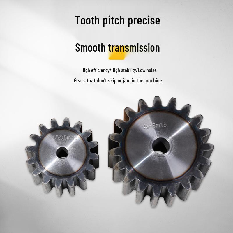 Module 2 Cylindrical Spur Gear & Rack Set, 10-160 Teeth, Quenched 45# Steel, Custom Machining Available.
