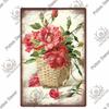 Putuo Decor Flower Vintage Tin Sign Plaque Metal  Retro Wall Art Poster for Garden Living Room Club Decoration