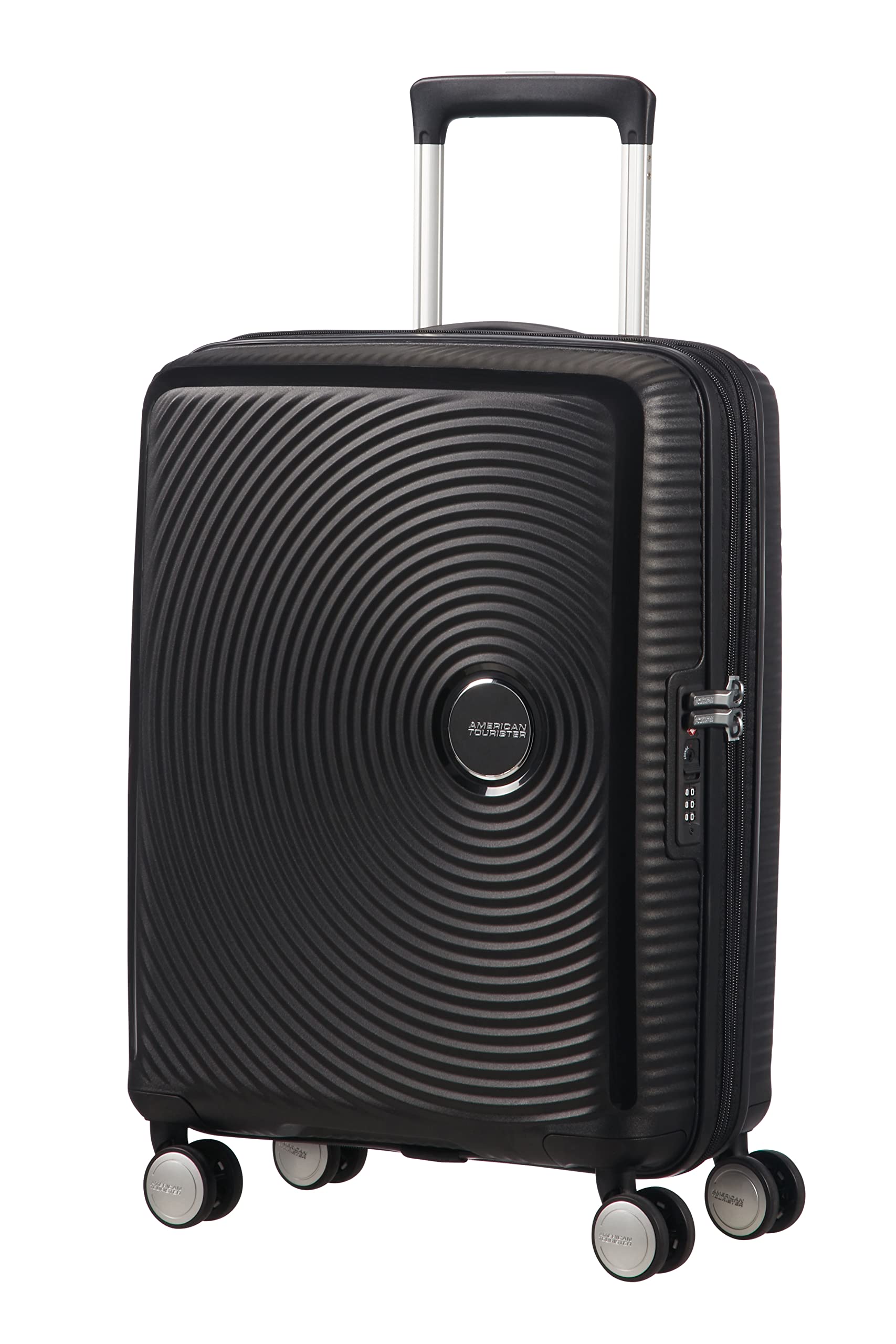 

Чемодан-чехол Sound Box Spinner TSA EXP Guaranteed 35 л 55 см Base Black [American Tourister] 55/20 Ручная кладь 2,6 кг