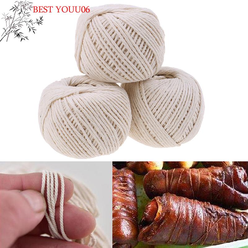 (YOUU06)1Roll 70M Cooking Tools Butcher's Cotton Twine Meat Prep Trussing Turkey Barbecue Strings Meat Sausage Tie Rope Cord