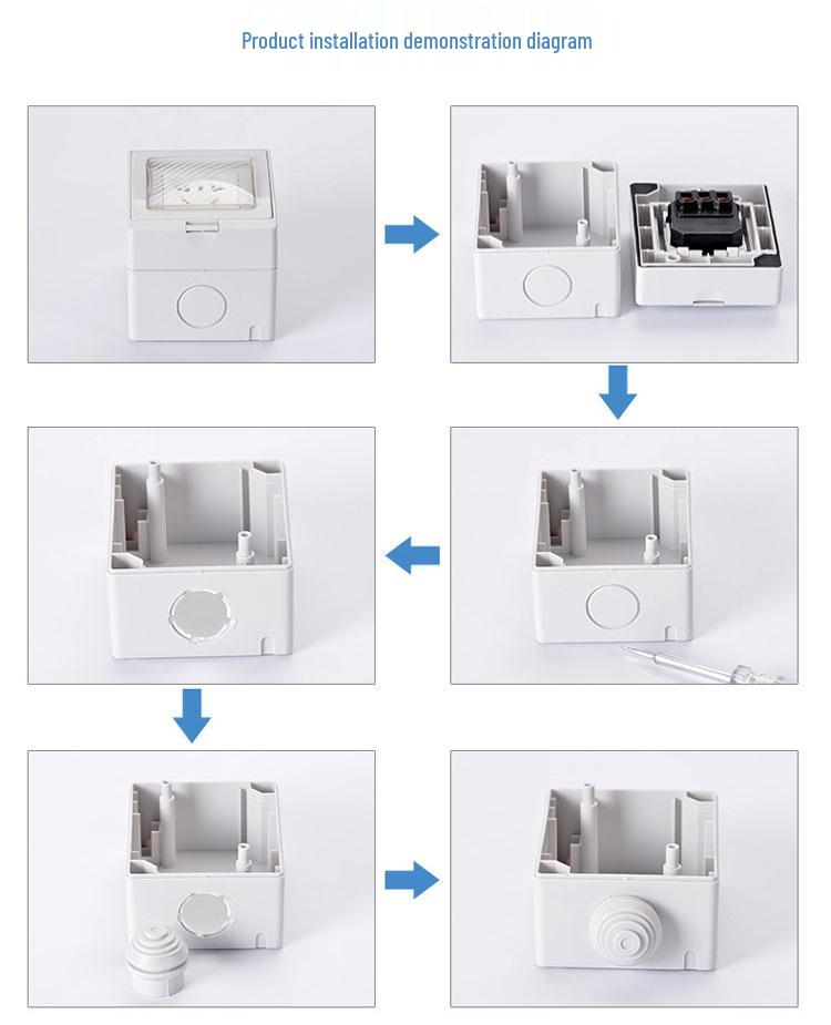 German Style ABS Surface-mounted Wall Socket for Home Decoration