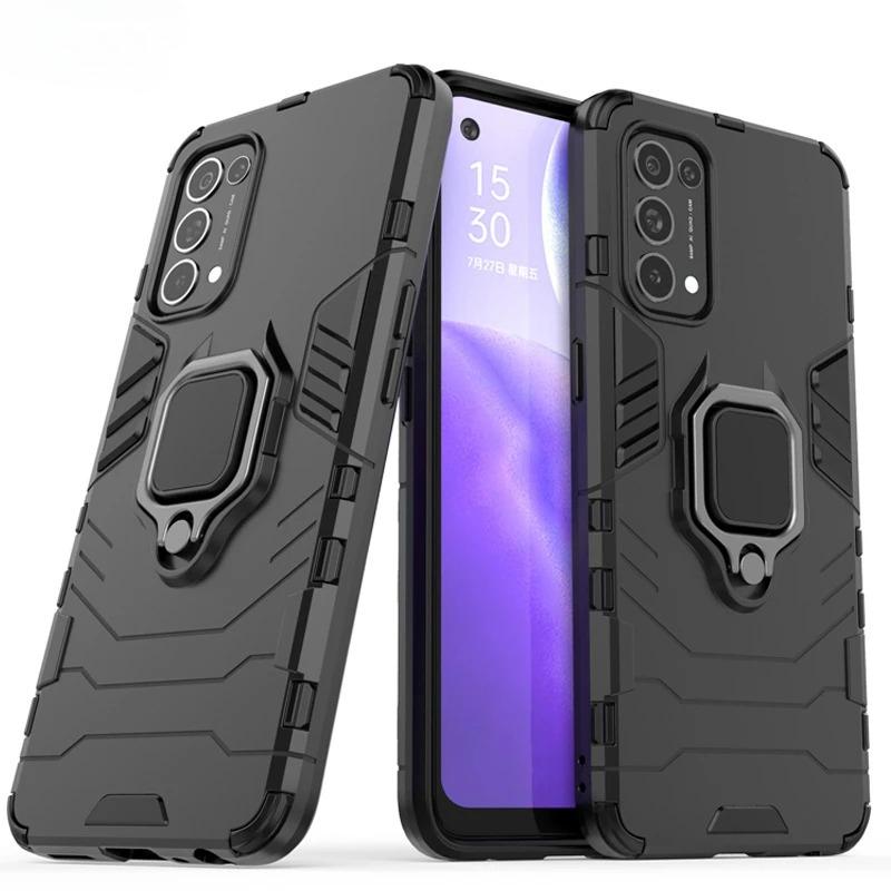 For Oppo Reno 5 5G Case Bumper Armor Magnetic Suction Stand Full Cover For Oppo Reno 5 5G Case Cover For Oppo Reno5 5G 6.43 inch
