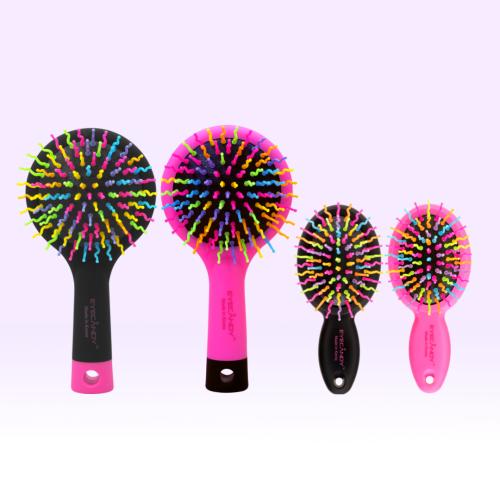 Rainbow Volume Hair Medium Brush Set (Medium + Mini) Medium / Black