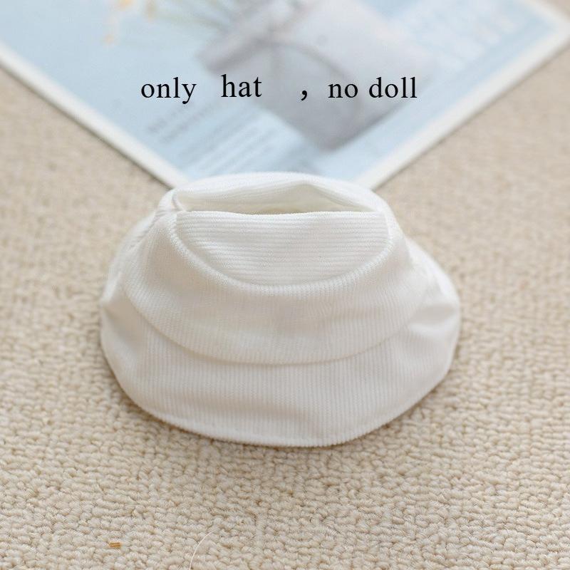 Cute Fishing Hat for 17cm Labubu Plush Dolls Clothes Chill Play Mini Charm Kawaii Vinyl Face Doll  Accessories Kpop Doll Hat