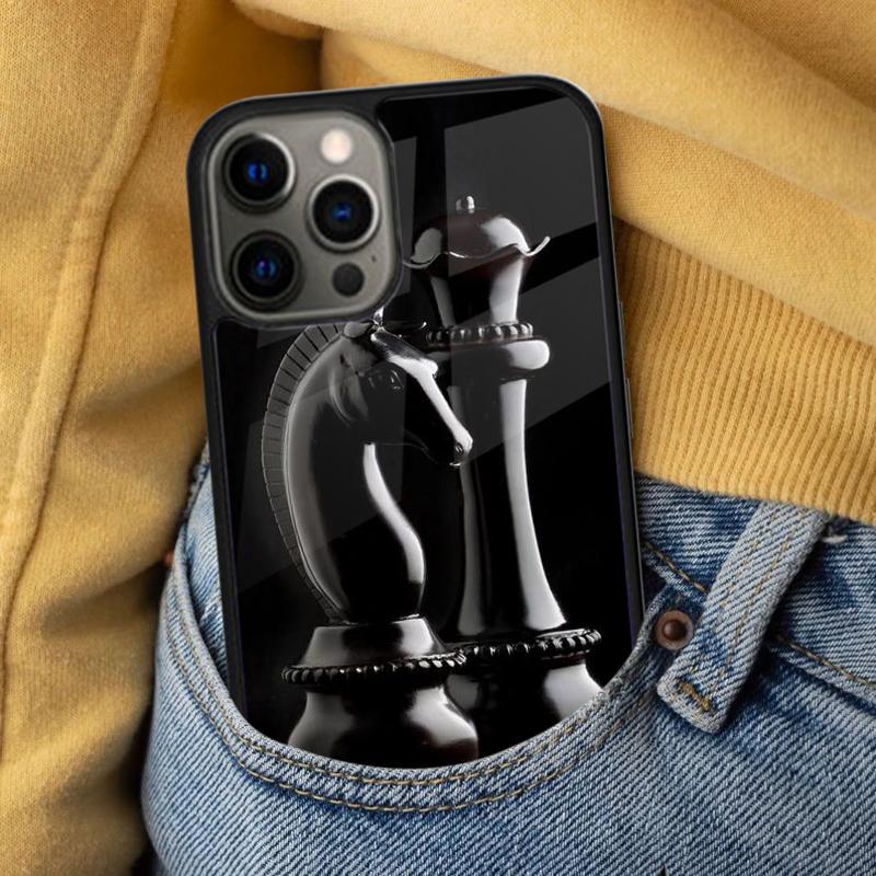 Chess Board Pieces Soft Phone Case for iPhone 17 Air 16e Pro max 15 Pro 13 14 Plus 11 12 MagSafe Magnetic Coque