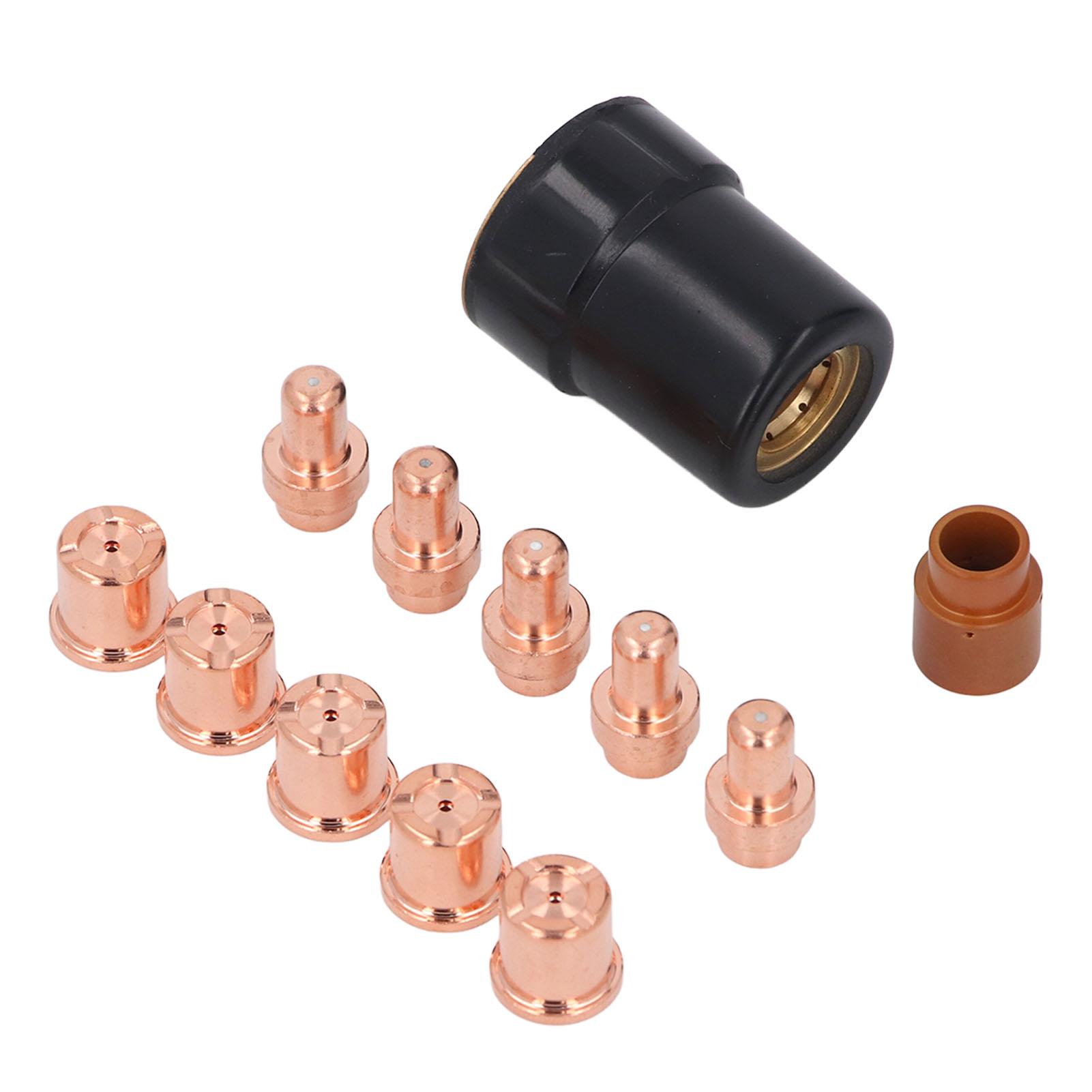 

12PCS Set Plasma Cutter Electrode Nozzles Cups Kit Plasma Cutter Torch Electrode Nozzles and Cups for CB50