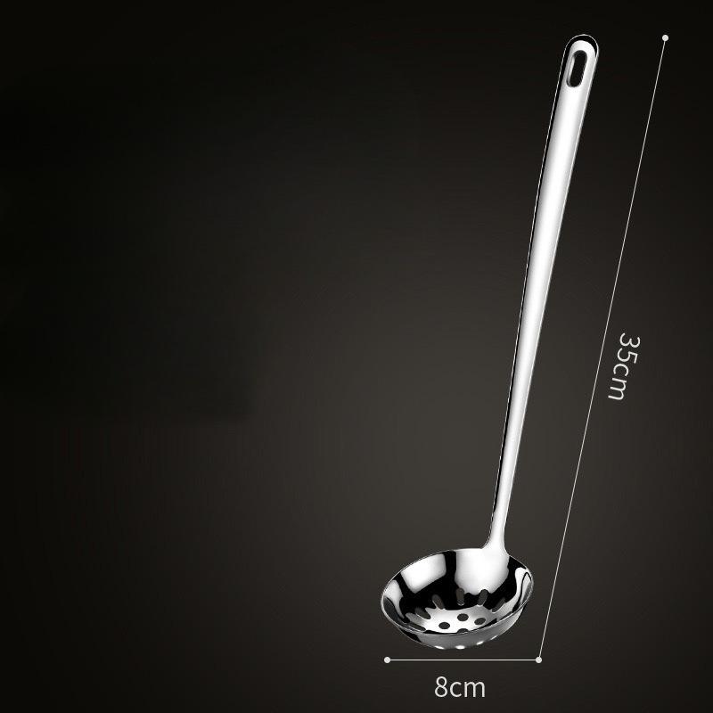Thickened 304 Stainless Steel Double-purpose Long-handled Hot Pot SpoonRice Spoon and Soup Spoon Large