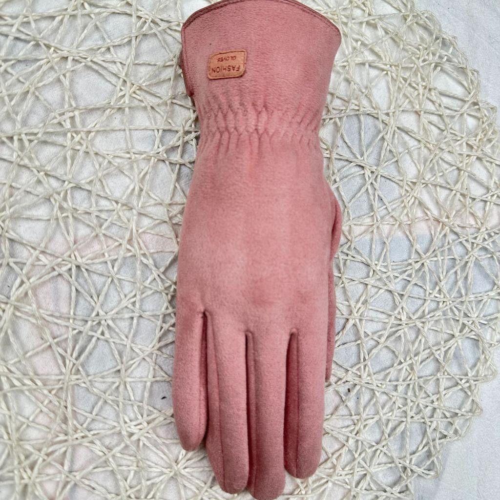 Handschuhe Winter Damen Winter Wildlederhandschuhe Verdickt Warm Kältefest Fleece Radfahren Elektrofahrzeug Winddicht Touchscreen