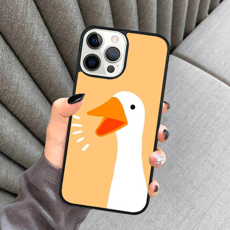 Funny Cartoon Duck Phone Case For iPhone 17 Air 16 16e 15 13 14 Pro Max 11 12 Plus 2022 MAX Shell Cover coque