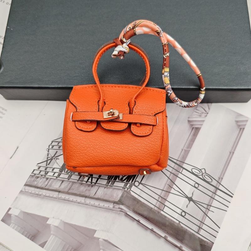 New Style Mini Cowhide Bag Accessories High-Grade Wallet Headphone Bag Pendant Car Key Chain Pendant Expansion