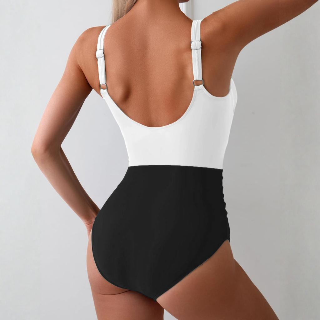 Women's Slim Fit Hollow,Out Tie,Waist One,Piece Swimsuit