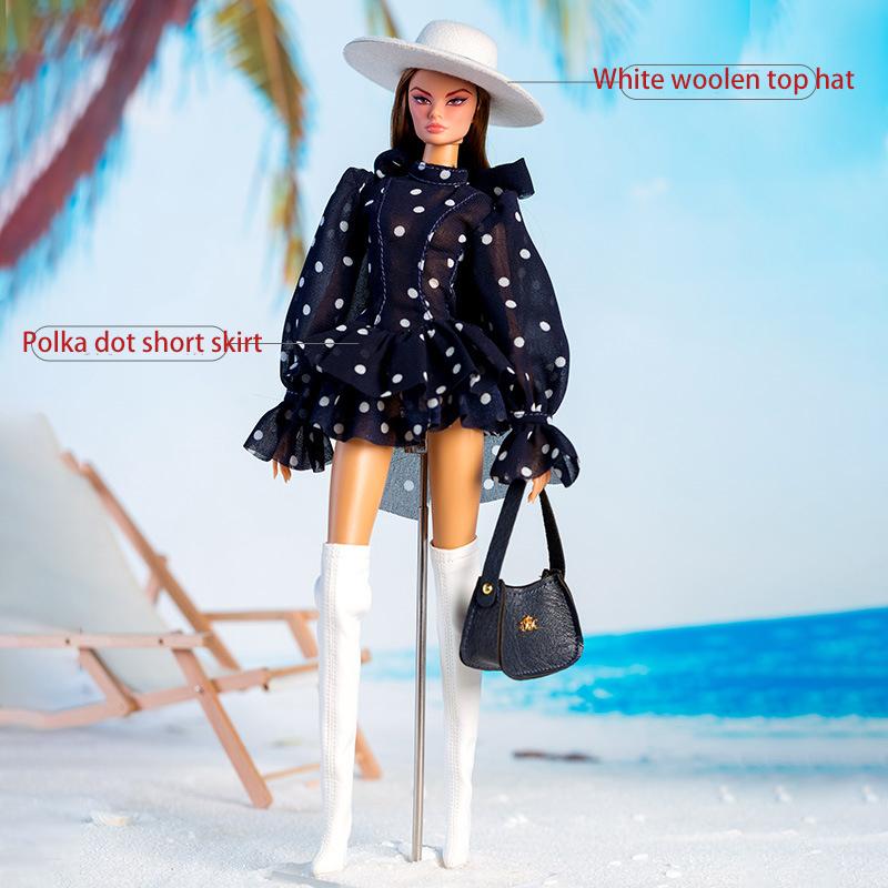 2025 New 1/6 PP BJD Doll Clothes 30CM FR Supermodel Doll Girl Princess Dress Up Dress Fashion Top Short Skirt Set Toy Accessorie