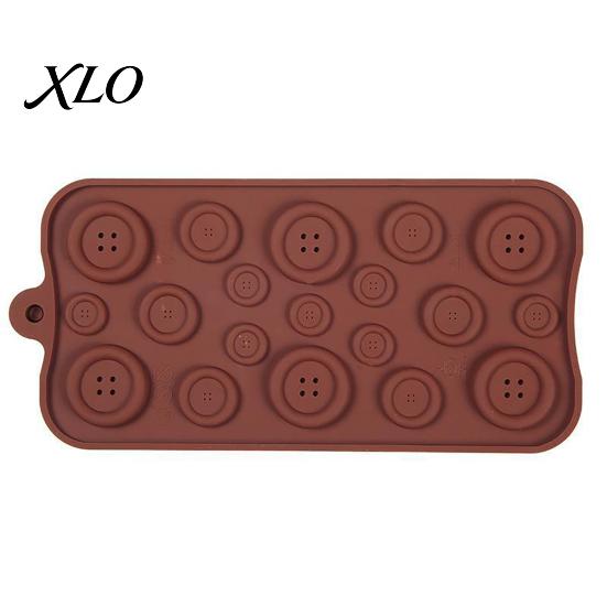 Button Chocolate Molds 19-Hole Silicone Molds, Three Sizes DIY Cake Decorating Tray, Cupcake Topper Makers Flexible Easy Release Baking Gadgets