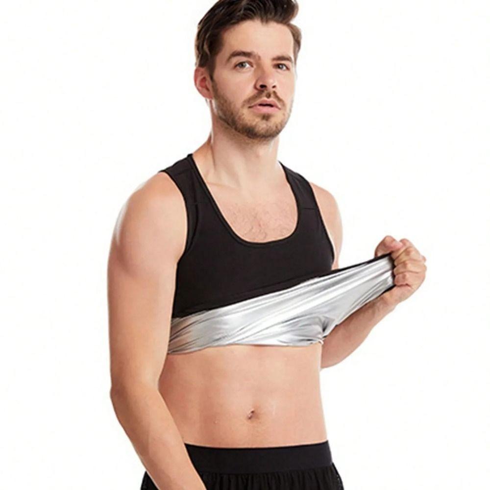 Sweat-resistant Sauna Sweat Vest Fat Burning Men's Sweat Vest Men Shapewear Top  Sports Training