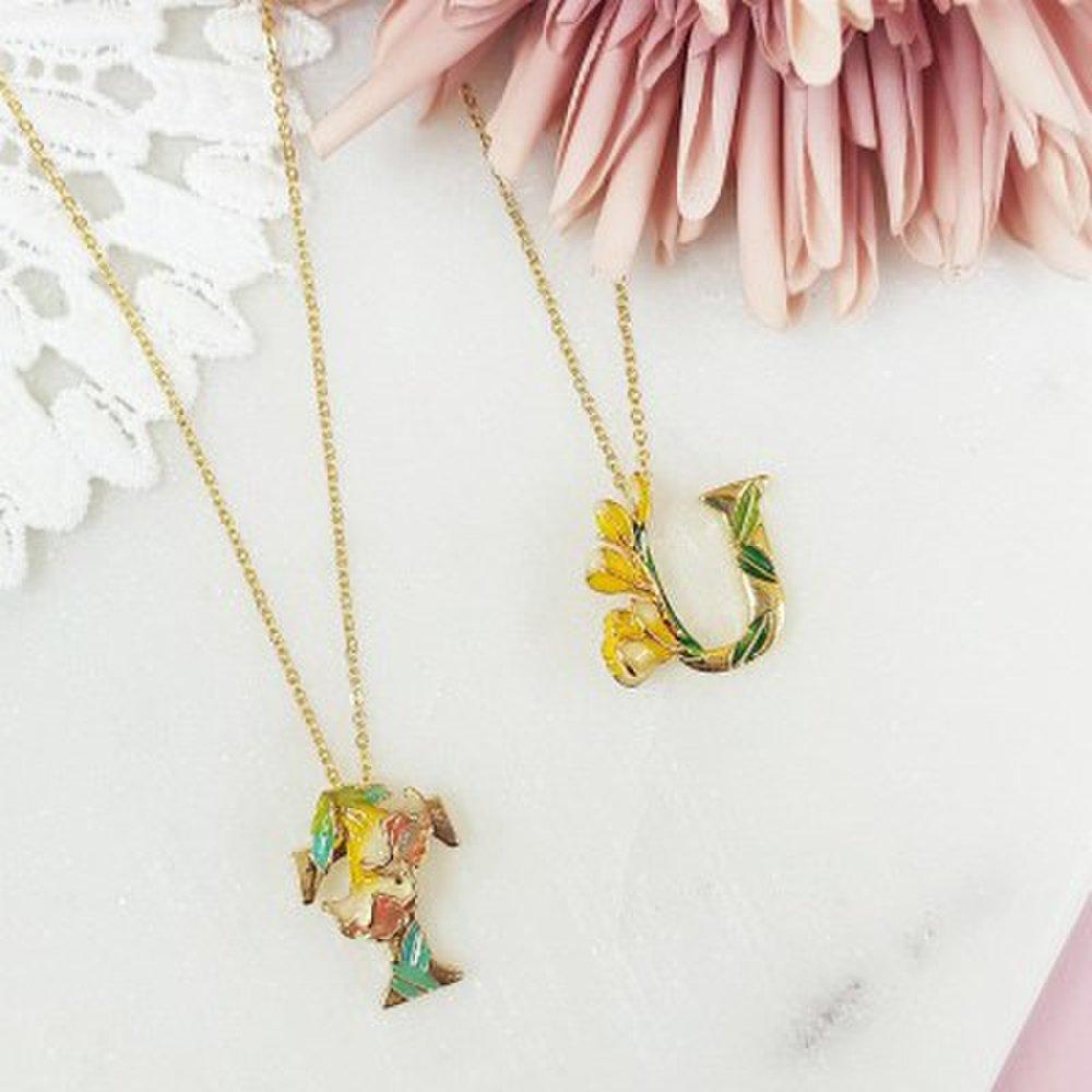 [Olia] Alphabet Necklace T