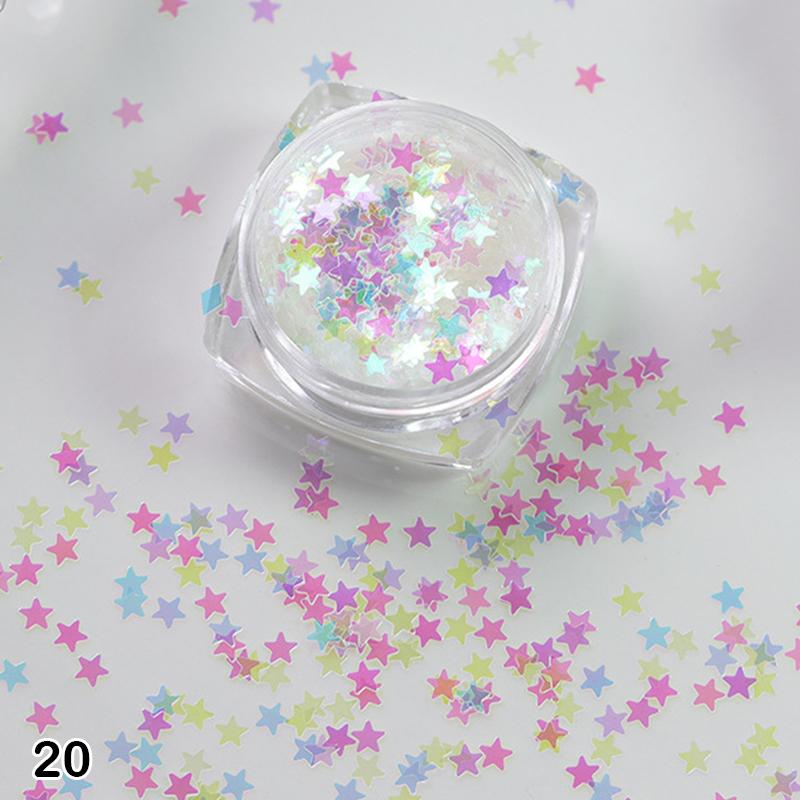 1Box Nail Art Super Glitter Sequins Holographic Northern Nail Art Sequins Lights Laser Flakes Sticker DIY Accessories Manicure