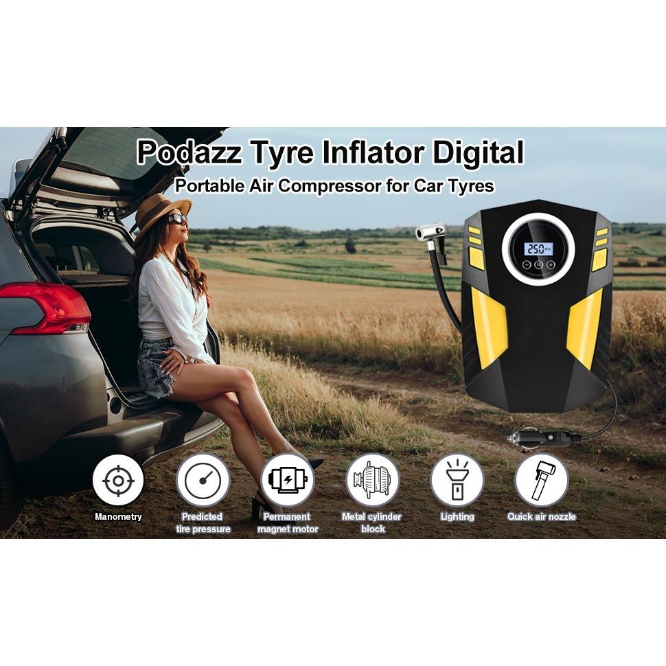 Tire Inflator Digital Portable Air Compressor for Car Tires,12V DC Car Tire Pump 100PSI Car Pump, Mounted Air Pump Electric Air Pump