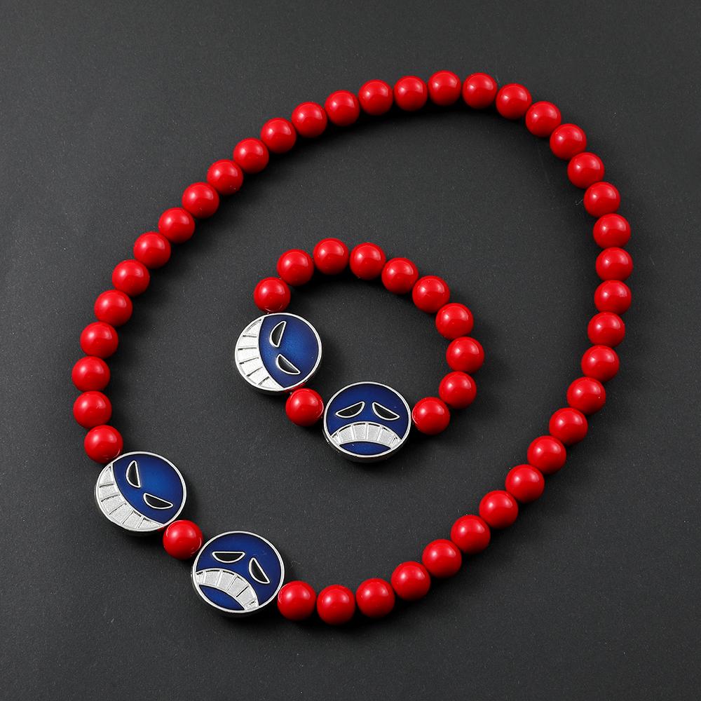 One Piece Portgas D Ace Hats Belt Bracelet Necklace Cosplay Props Role Play Accessories