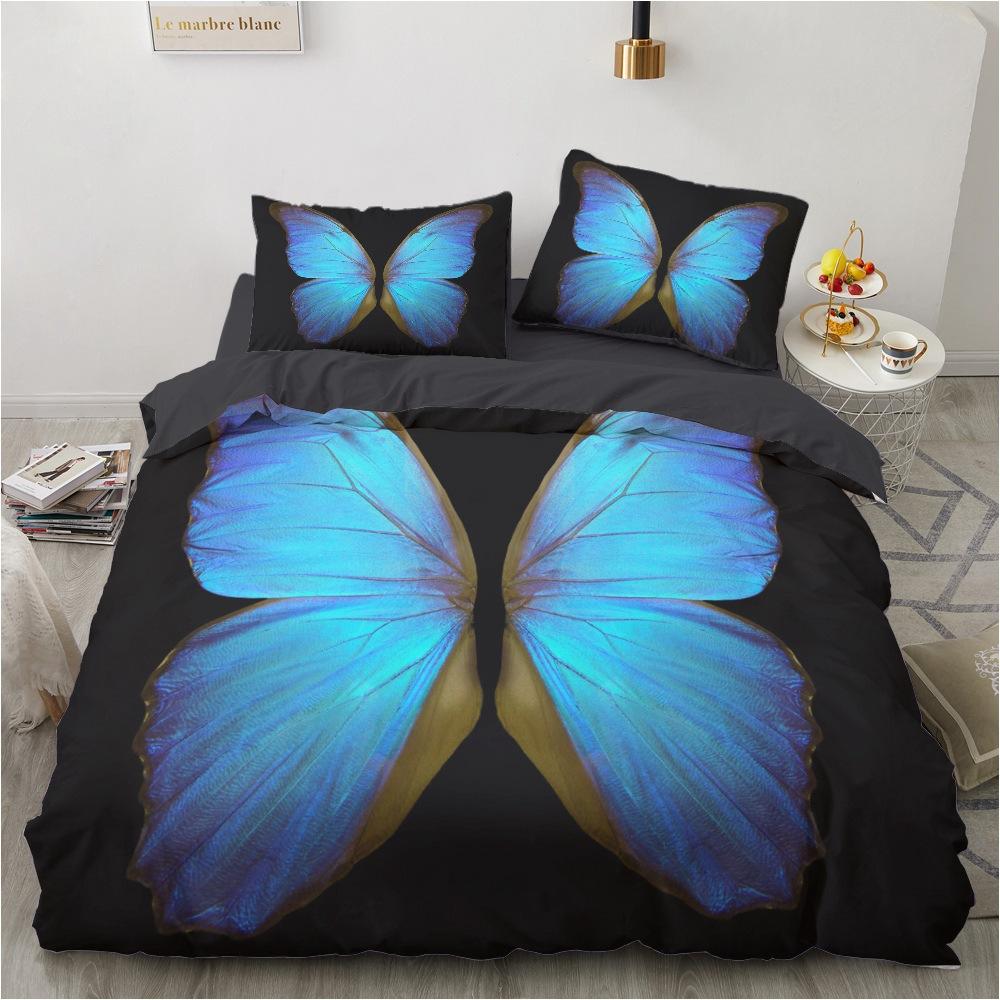 3D Colorful Butterfly Bedding Set Women's Room Duvet Cover DE200 * 200 Full Size Luxury Bedding Cover Butterfly Quilt Cover