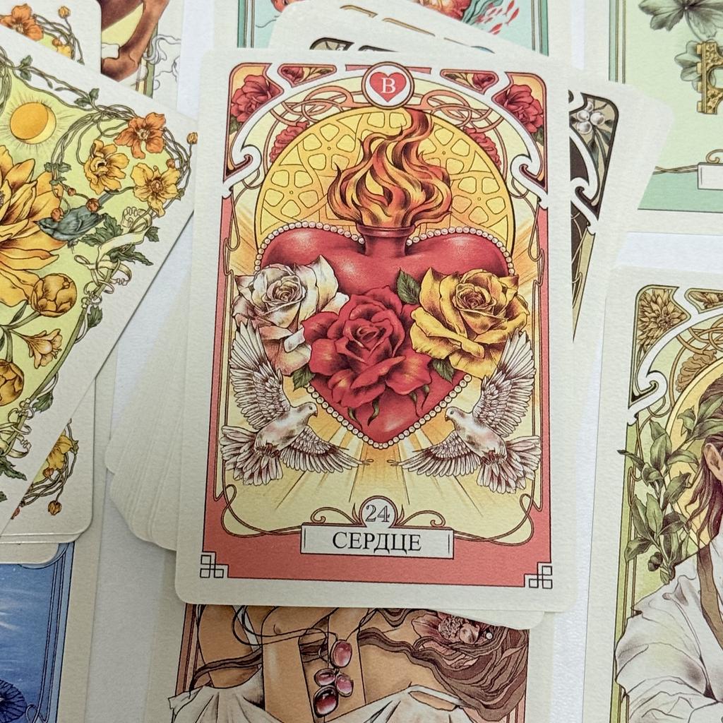Romantic Lenormand Oracle Cards Russian Version 37 Cards