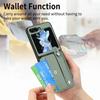 Wallet Case With Card Holder & Wrist Strap for Samsung Galaxy Z Flip 6 5 4 3 2 Flip6 Flip5 Flip4 Flip3 Flip2 5G PU Leather Cover