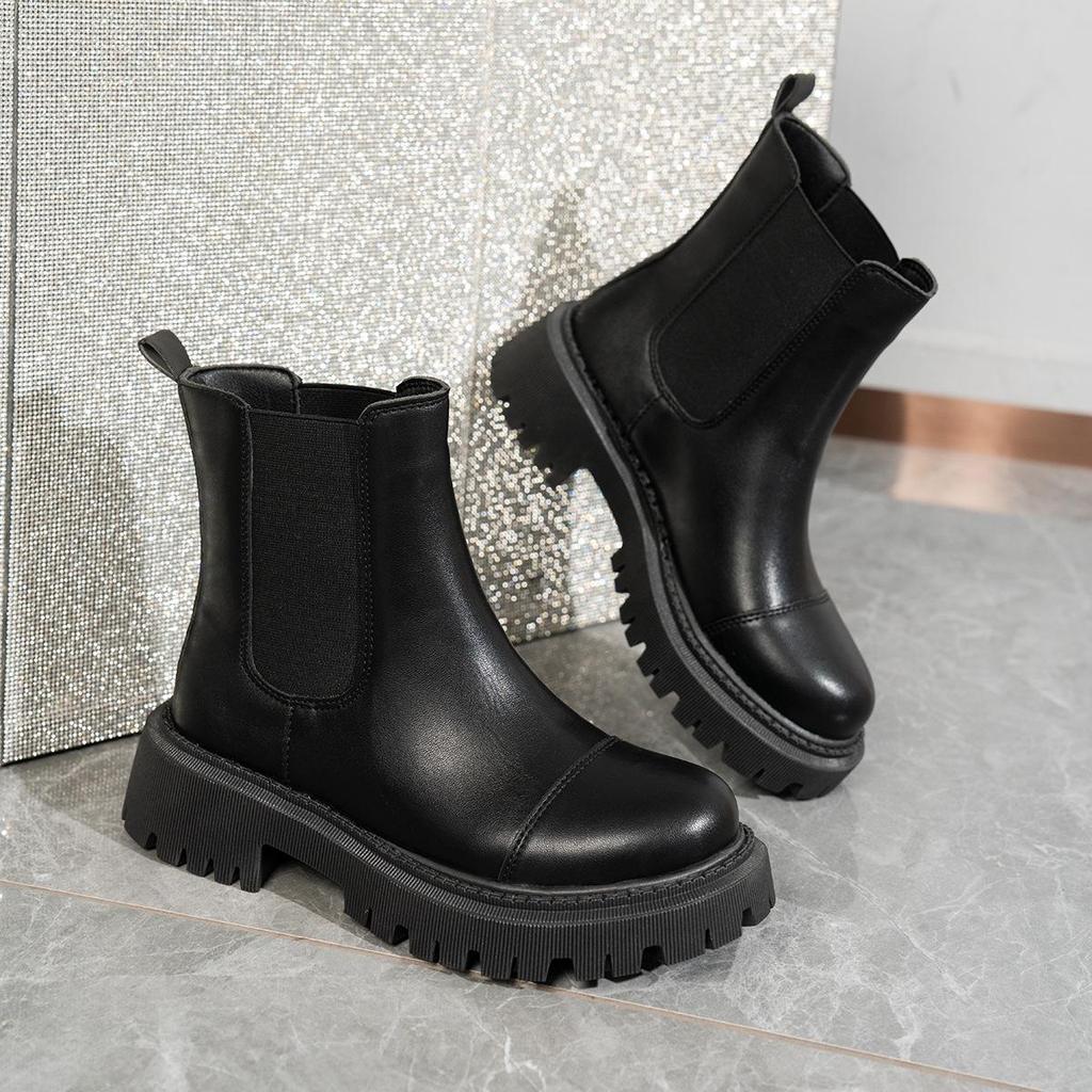 Chelsea Women's Autumn Thick Sole Martin Boots - Trendy British Style