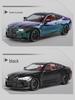 1:24 BMW M4 Diecast Car Model with Shock Absorption, Pull-Back, Steering, Sound, and Light Features.