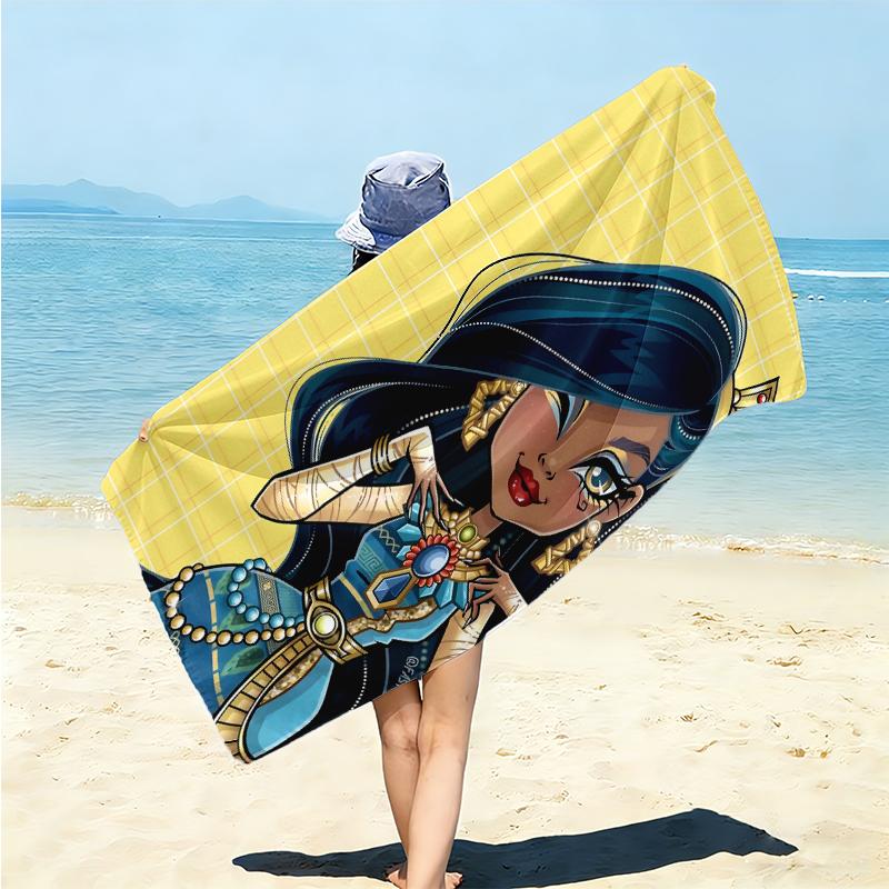 1Pc Monster High Party Beach Towel Microfiber Beach Towel Thin Absorbent For Beach Swimming Yoga Bath Sports 091732