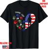 Veteran Silhouette Heart USA Flag Thank You T-shirt