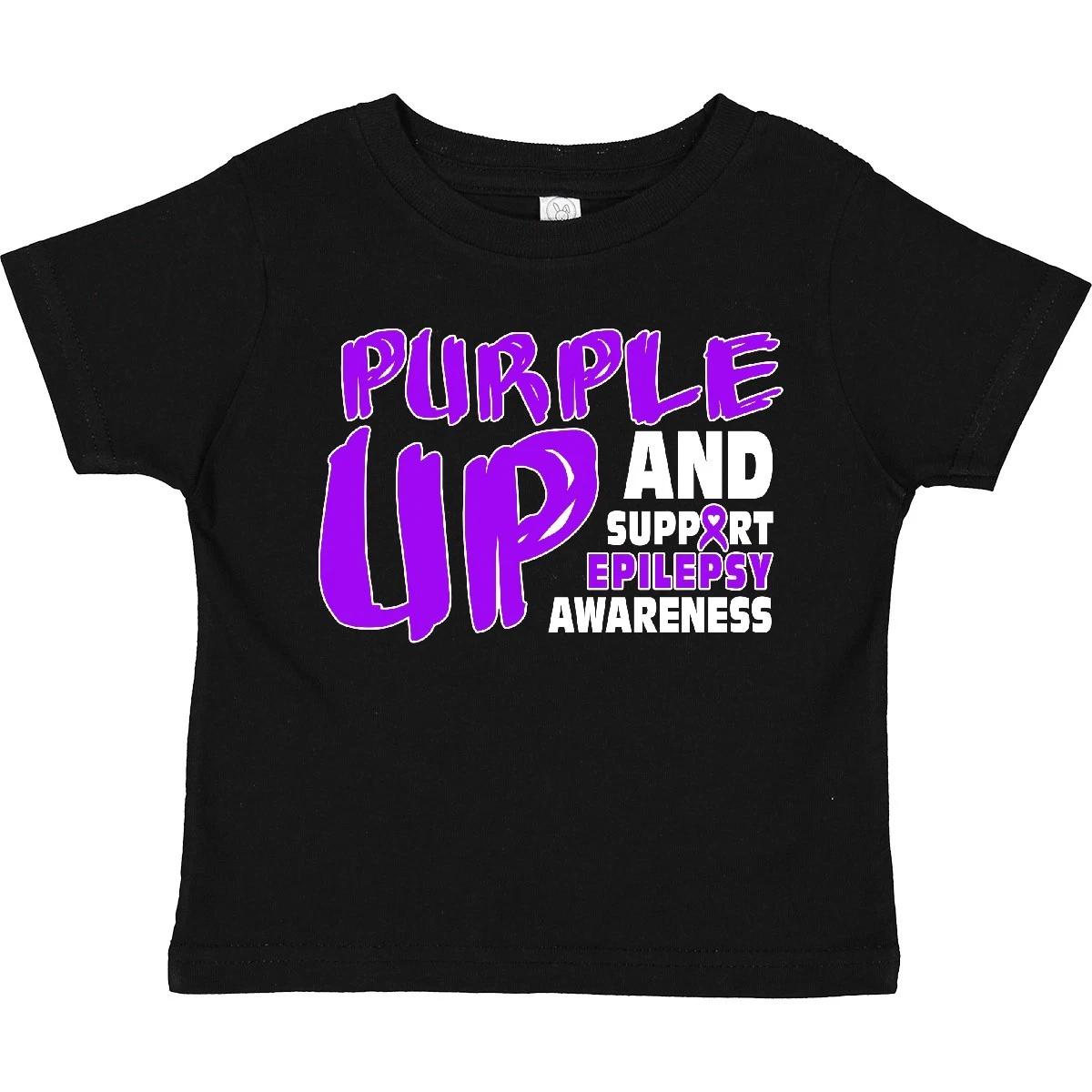 Inktastic Purple Up Epilepsy Toddler T-Shirt Ribbon Support Awareness November 140