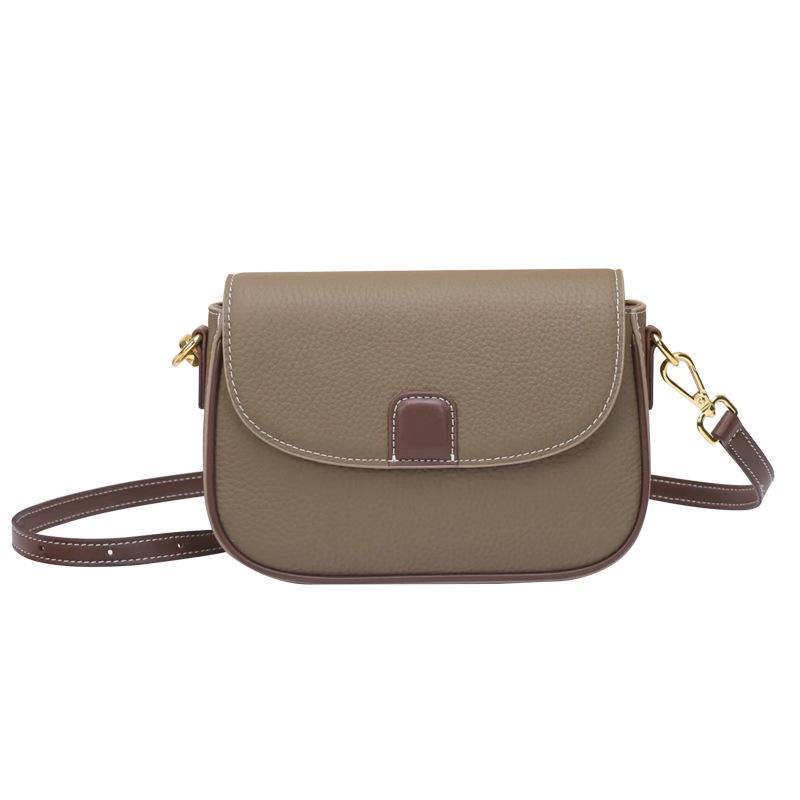 Top Layer Cowhide Single Shoulder Small Bag 2025 New Crossbody Bag Simple Elegant Women's Bag Fashion Genuine Leather Women's Bag