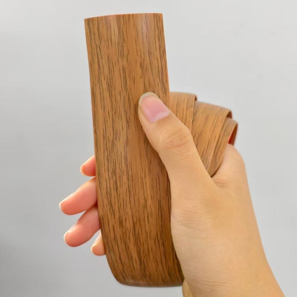 Self-Adhesive PVC Floor Transition Strip, Elegant Wood Grain Plastic Floor Divider, Flooring Cover Strip for Secure Seam Sealing