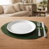2PCS Waterproof Leaf-Shaped Placemat Stain Resistant Heat Insulation Mat Dinnerware Pad  Dish