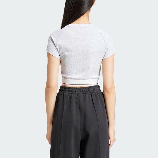 Adidas Originals Tape Waistband Cropped Tee IS2318