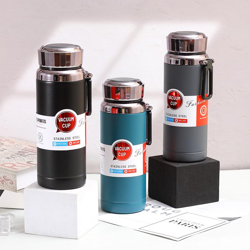 Stainless Steel Insulated Cup Business Sling Cup Handy Car Portable Large Capacity Display Warm Water Cup