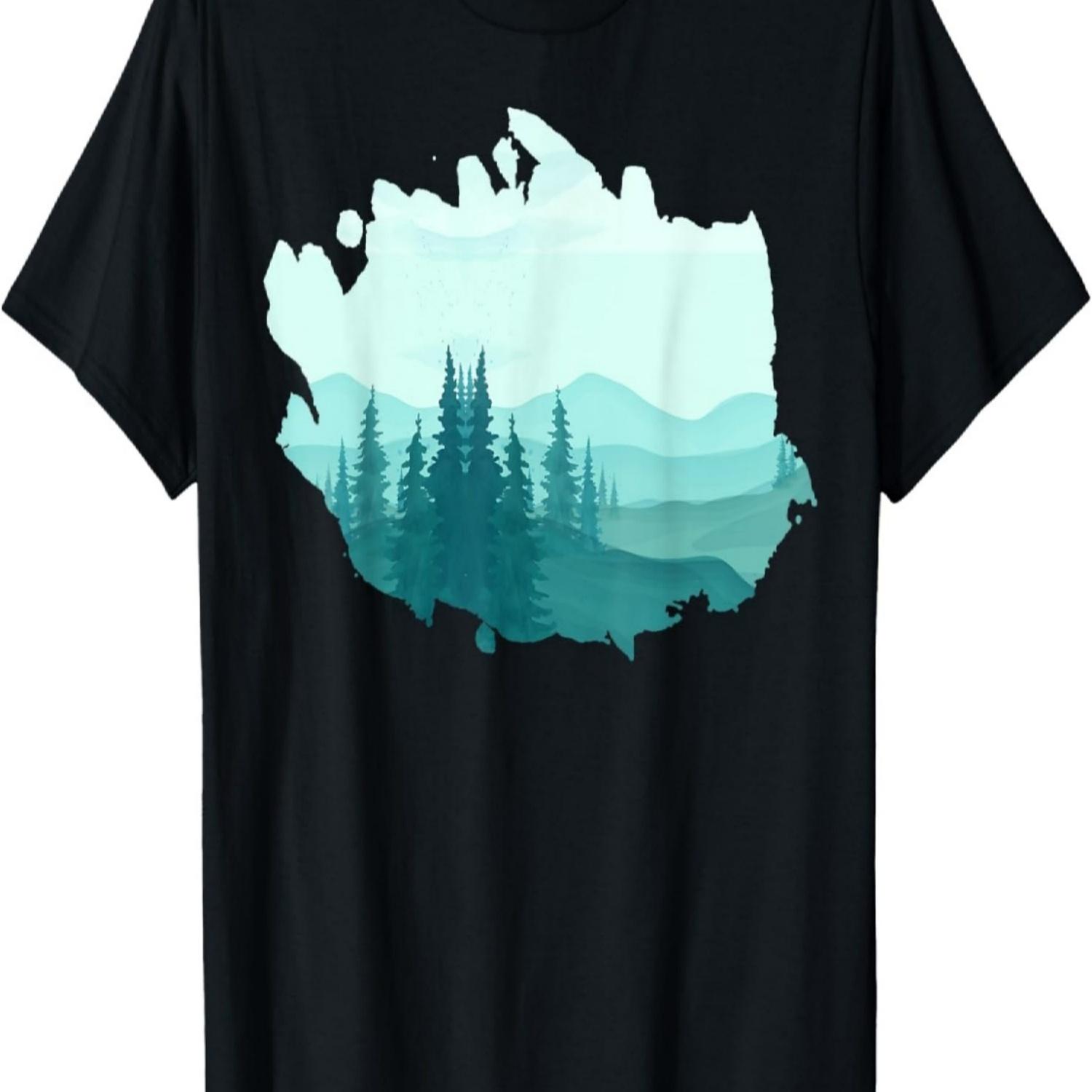 Timeless Mountain, Nature Trees and Forest T-Shirt(7) S